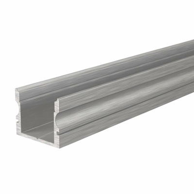Deko-Light Profil, U-Profil hoch AU-02-12, 12 - 13,3 mm LED Stripes, Aluminium, Silber, Gebürstet, Tiefe: 2000