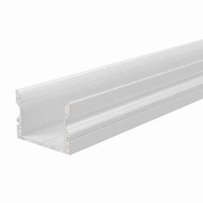 Deko-Light Profil, U-Profil hoch AU-02-15, 15 - 16,3 mm LED Stripes, Aluminium, Weiß, Tiefe: 2000 mm, Breite: 2