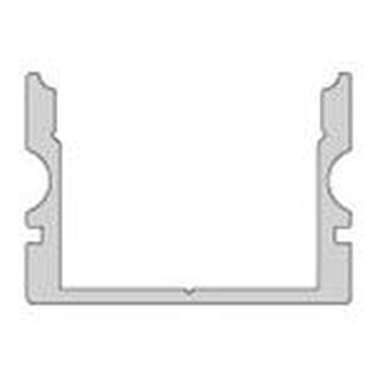Deko-Light Profil, U-Profil hoch AU-02-15, 15 - 16,3 mm LED Stripes, Aluminium, Silber, Eloxiert, Tiefe: 3000 m