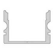 Profil, U-Profil hoch AU-02-15, 15 - 16,3 mm LED Stripes, Aluminium, Silber, Eloxiert, Tiefe: 3000 m