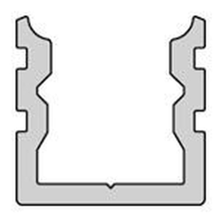 Deko-Light Profil, U-Profil hoch AU-02-05, 5 - 5,7 mm LED Stripes, Aluminium, Silber, Eloxiert, Tiefe: 2000 mm,