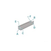 Profil, U-Profil hoch AU-02-05, 5 - 5,7 mm LED Stripes, Aluminium, Silber, Eloxiert, Tiefe: 2000 mm,