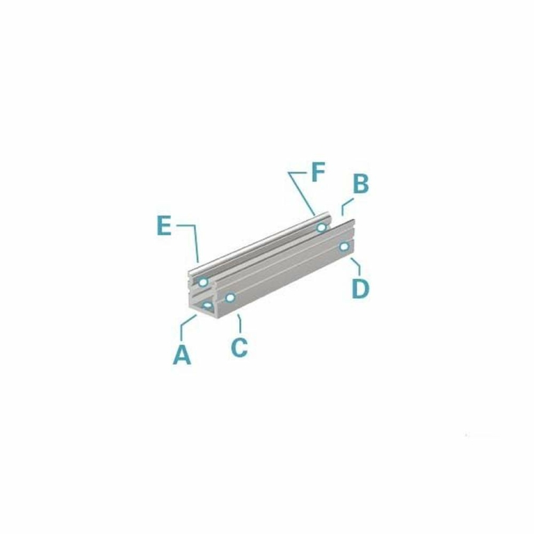 Deko-Light Profil, U-Profil hoch AU-02-05, 5 - 5,7 mm LED Stripes, Aluminium, Schwarz, Gebürstet, Tiefe: 2000 m