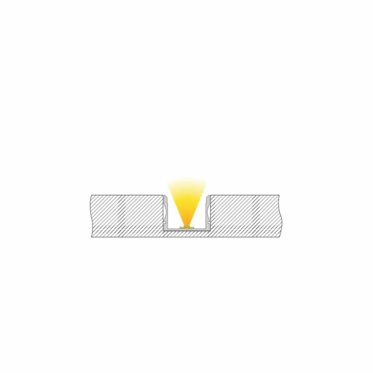 Deko-Light Profil, U-Profil hoch AU-02-20, 20 - 21,3 mm LED Stripes, Aluminium, Silber, Eloxiert, Tiefe: 2000 m