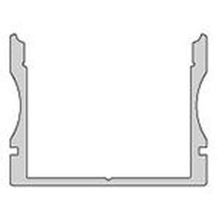 Deko-Light Profil, U-Profil hoch AU-02-20, 20 - 21,3 mm LED Stripes, Aluminium, Silber, Eloxiert, Tiefe: 3000 m