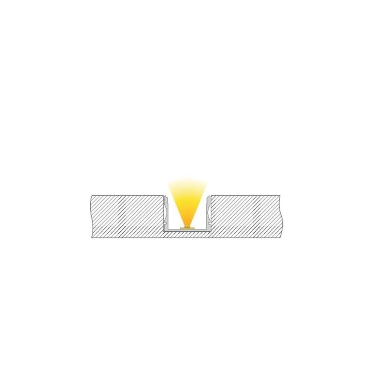 Deko-Light Profil, U-Profil hoch AU-02-20, 20 - 21,3 mm LED Stripes, Aluminium, Silber, Eloxiert, Tiefe: 3000 m