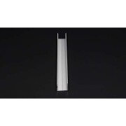 Profil, U-Profil hoch AU-02-20, 20 - 21,3 mm LED Stripes, Aluminium, Silber, Eloxiert, Tiefe: 3000 m