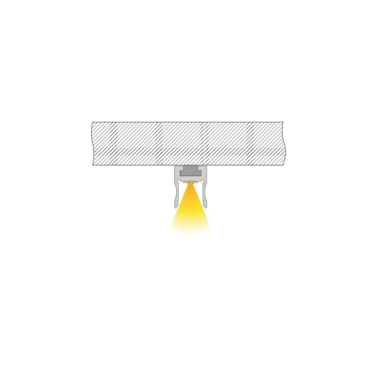 Deko-Light Profil, Nuten-Profil, U-hoch AU-03-12, 12 - 13,3 mm LED Stripes, Aluminium, Silber, Eloxiert, Tiefe: