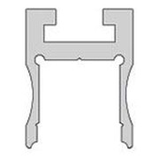 Profil, Nuten-Profil, U-hoch AU-03-12, 12 - 13,3 mm LED Stripes, Aluminium, Silber, Eloxiert, Tiefe: