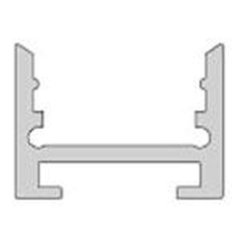 Deko-Light Profil, Nuten-Profil, U-hoch AU-10-12, Aluminium, Weiß, Lackiert, Tiefe: 2000 mm, Breite: 18.2 mm, H