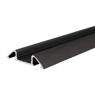 Deko-Light Profil, Unterbau-Profil flach AM-01-10, 10 - 11,3 mm LED Stripes, Aluminium, Schwarz, Gebürstet, Tie