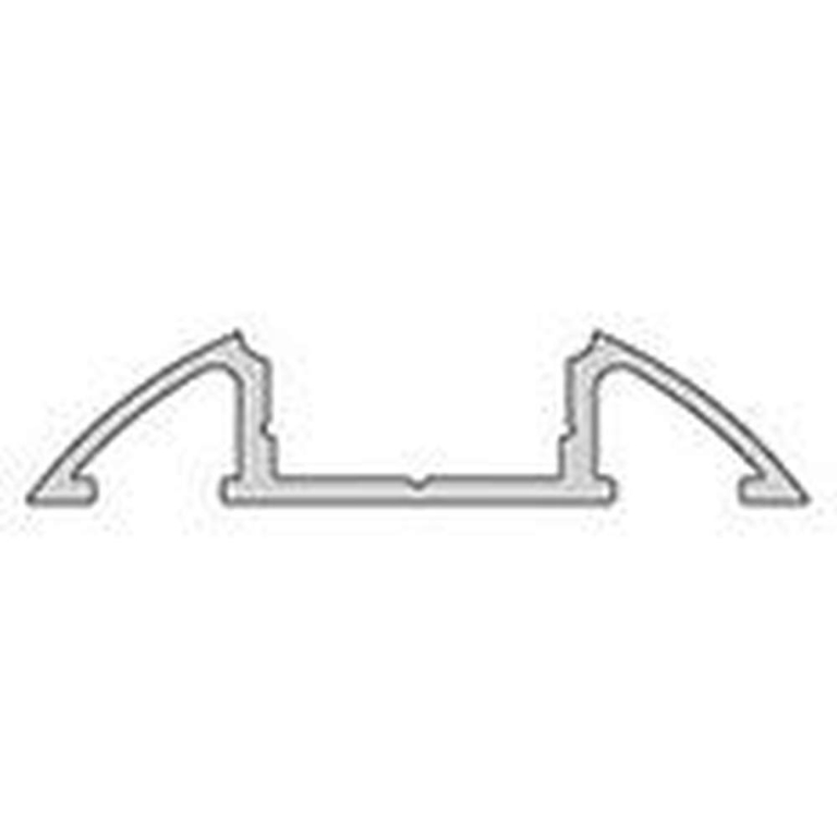 Deko-Light Profil, Unterbau-Profil flach AM-01-10, 10 - 11,3 mm LED Stripes, Aluminium, Weiß, Tiefe: 2000 mm, B