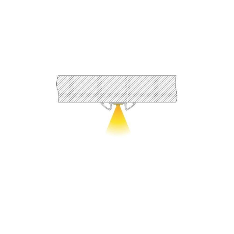 Deko-Light Profil, Unterbau-Profil flach AM-01-10, 10 - 11,3 mm LED Stripes, Aluminium, Weiß, Tiefe: 2000 mm, B