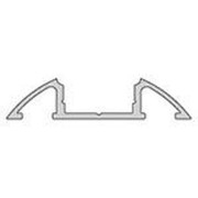 Profil, Unterbau-Profil flach AM-01-10, 10 - 11,3 mm LED Stripes, Aluminium, Silber, Eloxiert, Tiefe