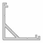 Profil, Eck-Profil AV-03-12, 12 - 13,3 mm LED Stripes, Aluminium, Silber, Eloxiert, Tiefe: 2500 mm,