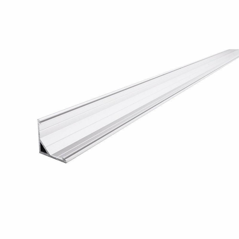 Deko-Light Profil, Eck-Profil AV-03-12, 12 - 13,3 mm LED Stripes, Aluminium, Weiß, Eloxiert, Tiefe: 2000 mm, Br