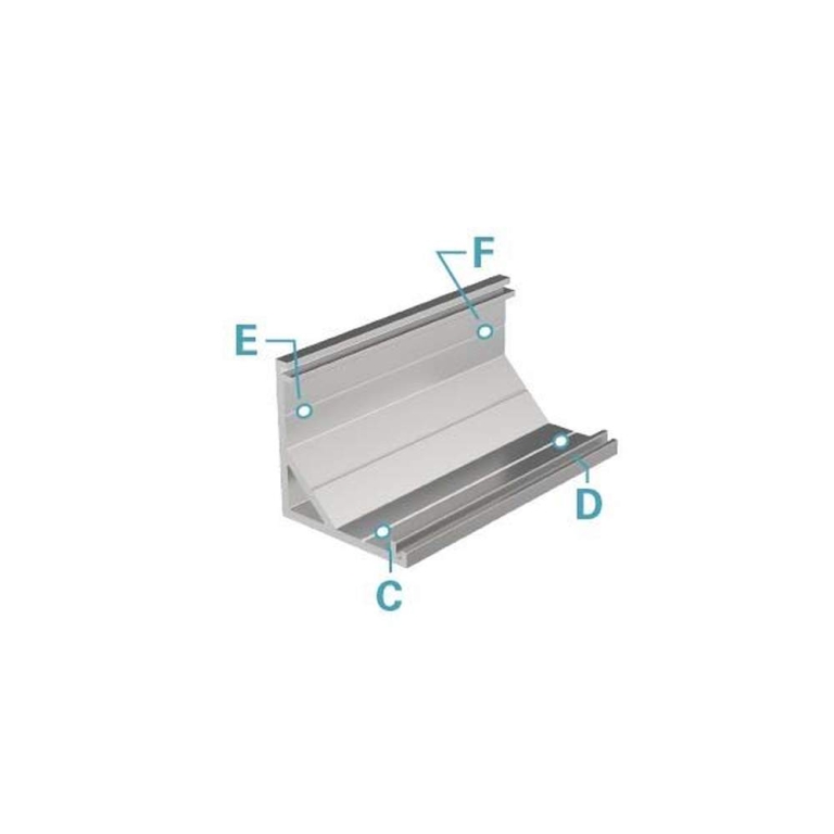 Deko-Light Profil, Eck-Profil AV-03-12, 12 - 13,3 mm LED Stripes, Aluminium, Weiß, Eloxiert, Tiefe: 2000 mm, Br