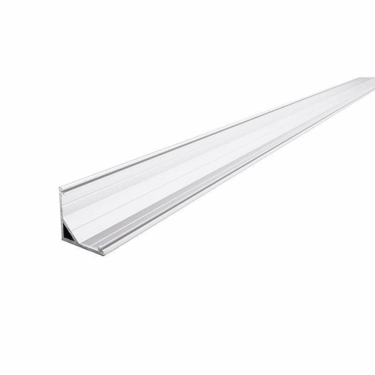 Deko-Light Profil, Eck-Profil AV-03-12, 12 - 13,3 mm LED Stripes, Aluminium, Weiß, Eloxiert, Tiefe: 3000 mm, Br