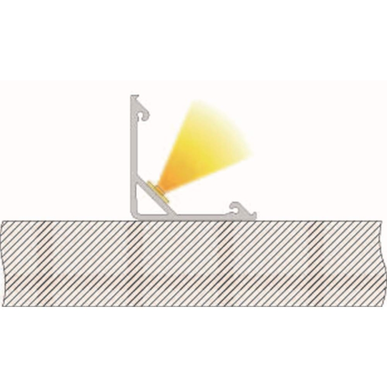 Deko-Light Profil, Eck-Profil AV-05-15, 15 mm LED Stripes, Aluminium, Silber, Eloxiert, Tiefe: 3000 mm, Breite: