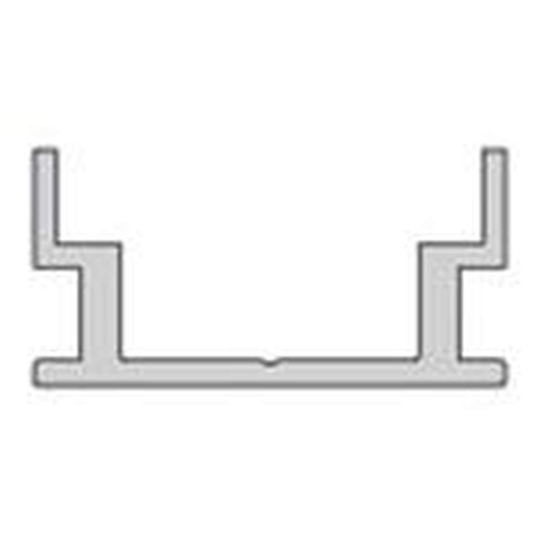 Deko-Light Profil, IP-Profile, U-flach AU-04-12, 12 - 13,3 mm LED Stripes, Aluminium, Silber, Eloxiert, Tiefe: