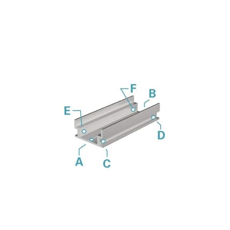 Deko-Light Profil, IP-Profile, U-flach AU-04-12, 12 - 13,3 mm LED Stripes, Aluminium, Silber, Eloxiert, Tiefe:
