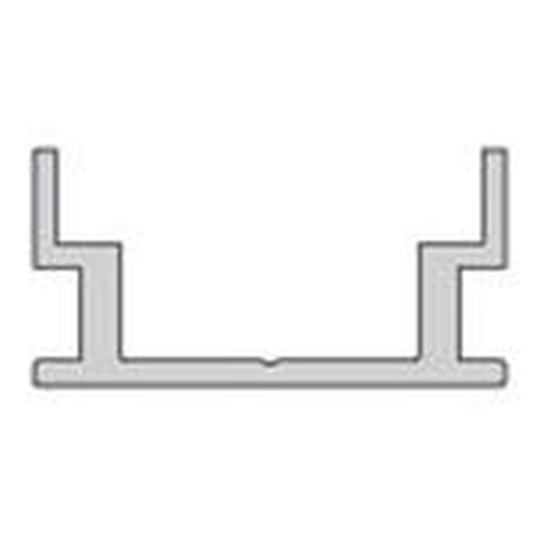 Deko-Light Profil, IP-Profile, U-flach AU-04-12, 12 - 13,3 mm LED Stripes, Aluminium, Silber, Eloxiert, Tiefe: