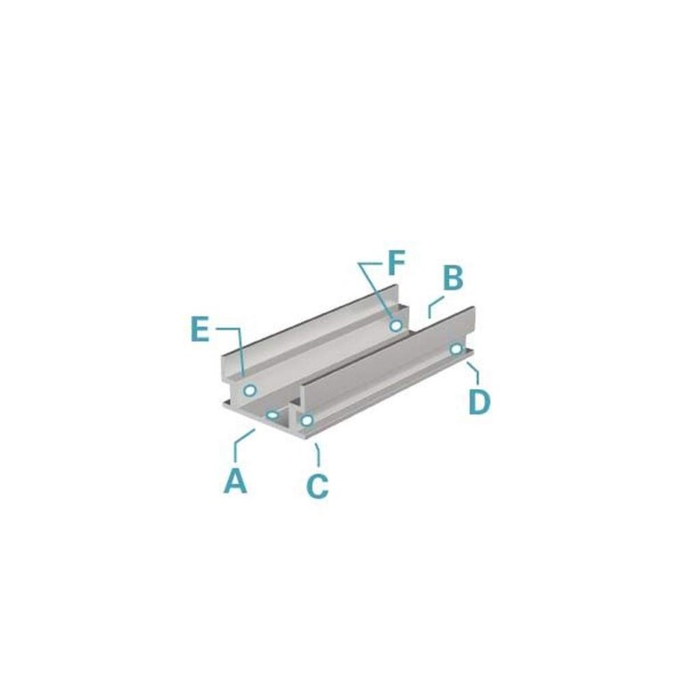 Deko-Light Profil, IP-Profile, U-flach AU-04-12, 12 - 13,3 mm LED Stripes, Aluminium, Silber, Eloxiert, Tiefe: