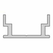 Profil, IP-Profile, U-flach AU-04-12, 12 - 13,3 mm LED Stripes, Aluminium, Silber, Eloxiert, Tiefe: