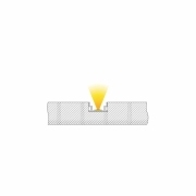 Profil, IP-Profile, U-flach AU-04-12, 12 - 13,3 mm LED Stripes, Aluminium, Silber, Eloxiert, Tiefe: