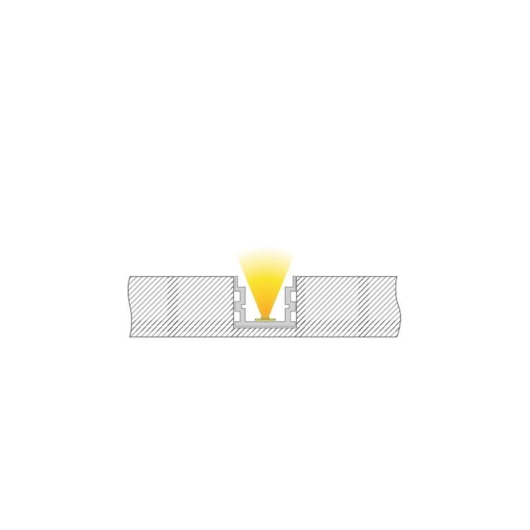 Deko-Light Profil, IP-Profil, U-hoch AU-05-15, 15 - 16,3 mm LED Stripes, Aluminium, Silber, Naturbelassen, Tief