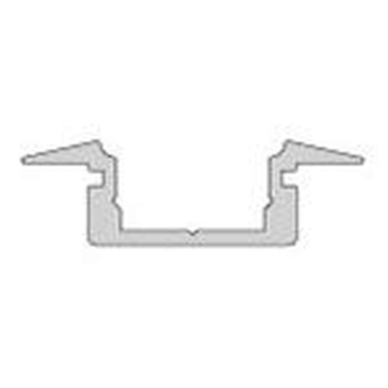 Deko-Light Profil, T-Profil flach ET-01-08, 8 - 9,3 mm LED Stripes, Aluminium, Weiß, Tiefe: 2000 mm, Breite: 23