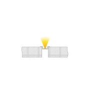 Profil, T-Profil flach ET-01-08, 8 - 9,3 mm LED Stripes, Aluminium, Weiß, Tiefe: 2000 mm, Breite: 23