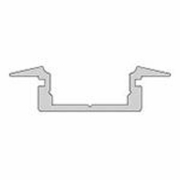 Profil, T-Profil flach ET-01-10, 10 - 11,3 mm LED Stripes, Aluminium, Schwarz, Eloxiert, Tiefe: 2000