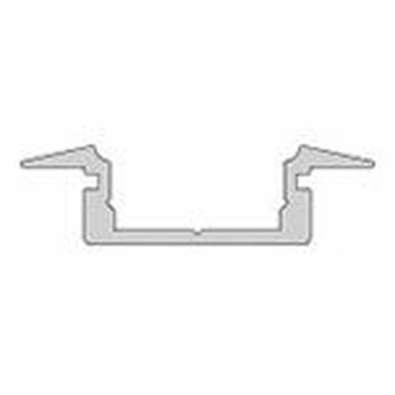 Deko-Light Profil, T-Profil flach ET-01-10, 10 - 11,3 mm LED Stripes, Aluminium, Weiß, Tiefe: 2000 mm, Breite: