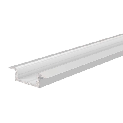 Deko-Light Profil, T-Profil flach ET-01-10, 10 - 11,3 mm LED Stripes, Aluminium, Weiß, Tiefe: 2000 mm, Breite: