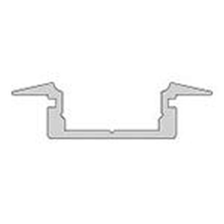 Deko-Light Profil, T-Profil flach ET-01-10, 10 - 11,3 mm LED Stripes, Aluminium, Silber, Eloxiert, Tiefe: 3000