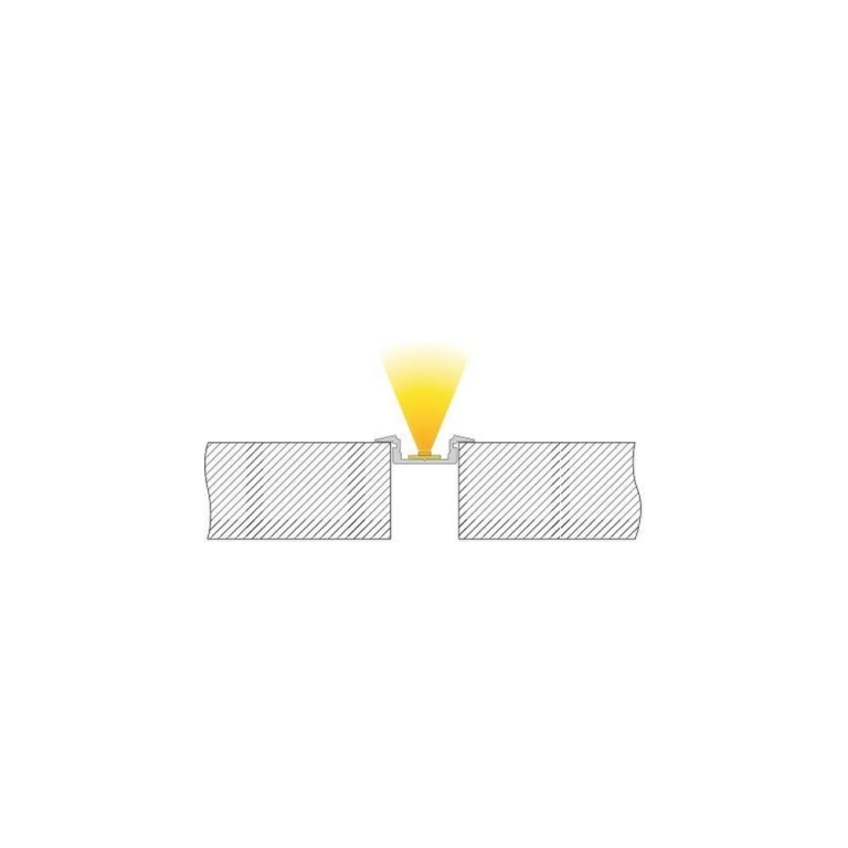 Deko-Light Profil, T-Profil flach ET-01-10, 10 - 11,3 mm LED Stripes, Aluminium, Silber, Eloxiert, Tiefe: 3000