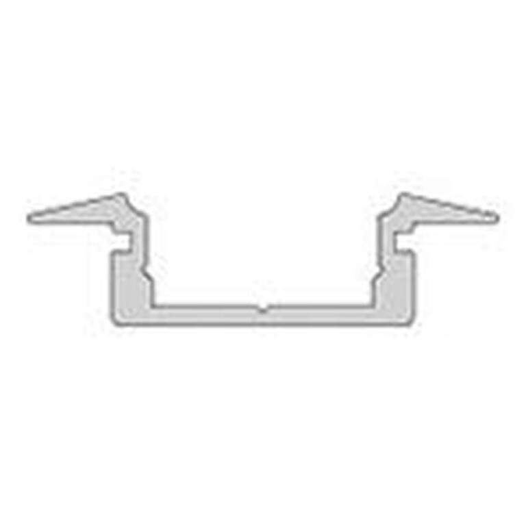 Deko-Light Profil, T-Profil flach ET-01-10, 10 - 11,3 mm LED Stripes, Aluminium, Silber, Eloxiert, Tiefe: 4000
