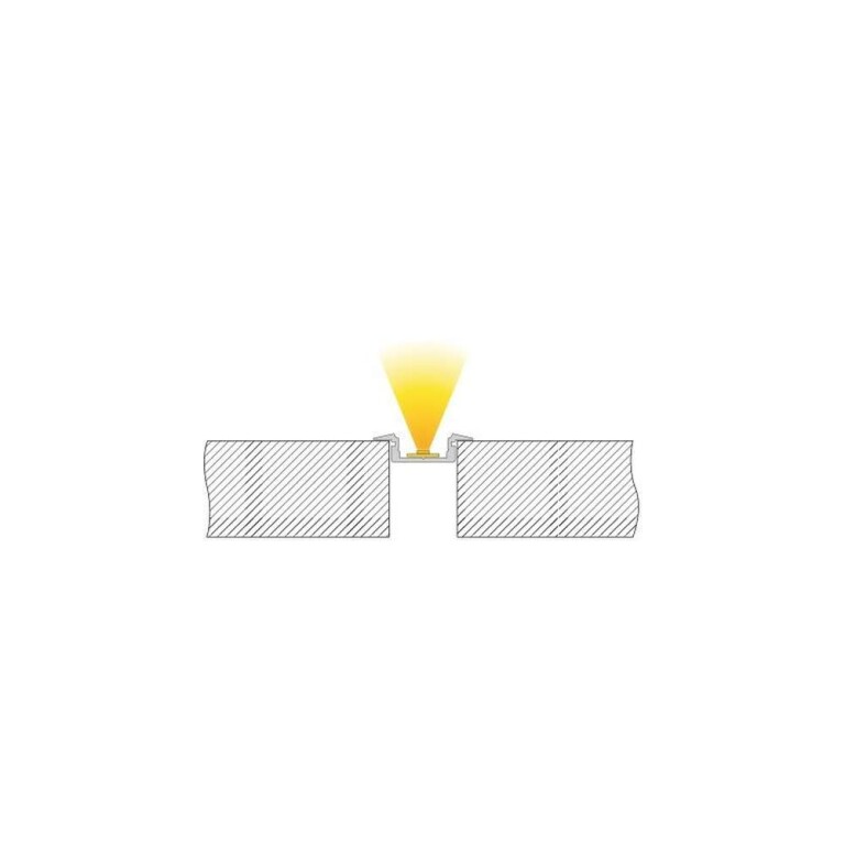 Deko-Light Profil, T-Profil flach ET-01-10, 10 - 11,3 mm LED Stripes, Aluminium, Silber, Eloxiert, Tiefe: 4000