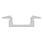 Profil, T-Profil flach ET-01-10, 10 - 11,3 mm LED Stripes, Aluminium, Silber, Eloxiert, Tiefe: 4000