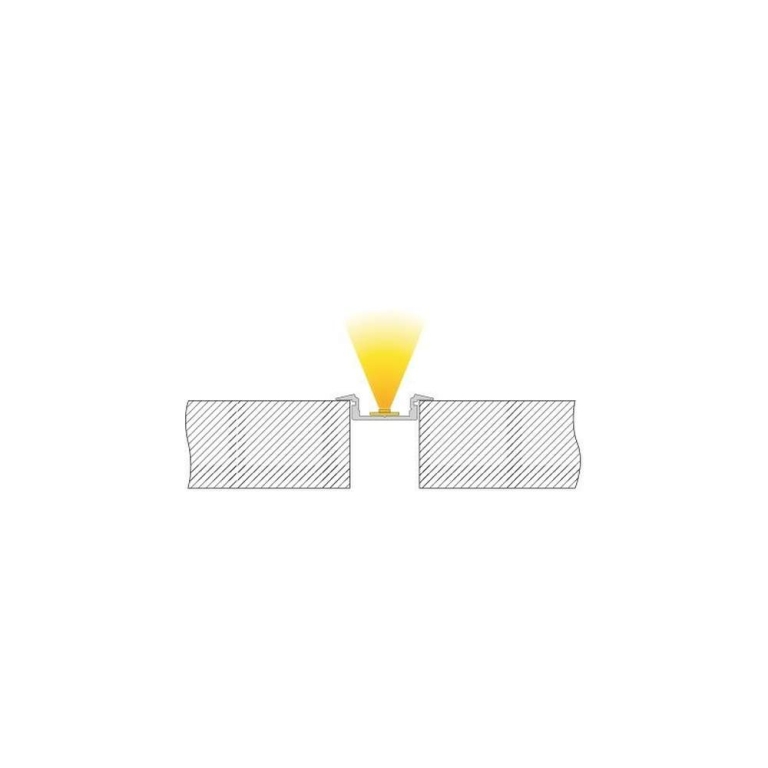Deko-Light Profil, T-Profil flach ET-01-12, 12 - 13,3 mm LED Stripes, Aluminium, Silber, Eloxiert, Tiefe: 2000
