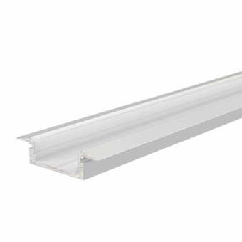 Deko-Light Profil, T-Profil flach ET-01-12, 12 - 13,3 mm LED Stripes, Aluminium, Weiß, Tiefe: 2000 mm, Breite:
