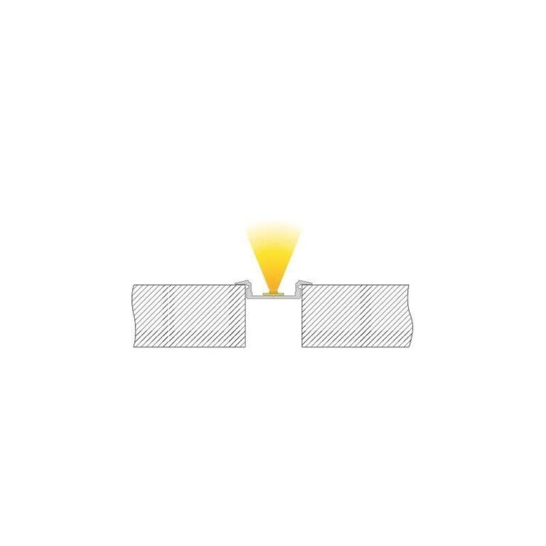 Deko-Light Profil, T-Profil flach ET-01-15, 15 - 16,3 mm LED Stripes, Aluminium, Silber, Eloxiert, Tiefe: 2000