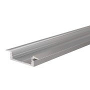 Profil, T-Profil flach ET-01-15, 15 - 16,3 mm LED Stripes, Aluminium, Silber, Eloxiert, Tiefe: 2000