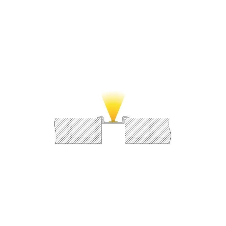 Deko-Light Profil, T-Profil flach ET-01-15, 15 - 16,3 mm LED Stripes, Aluminium, Schwarz, Eloxiert, Tiefe: 2000