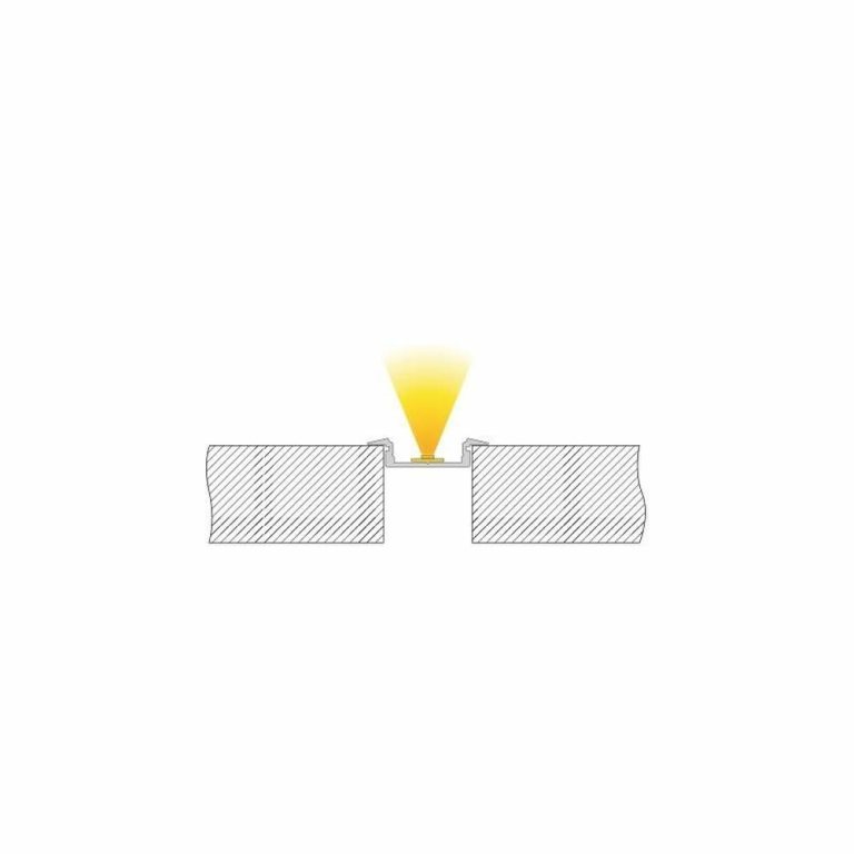Deko-Light Profil, T-Profil flach ET-01-15, 15 - 16,3 mm LED Stripes, Aluminium, Weiß, Tiefe: 2000 mm, Breite:
