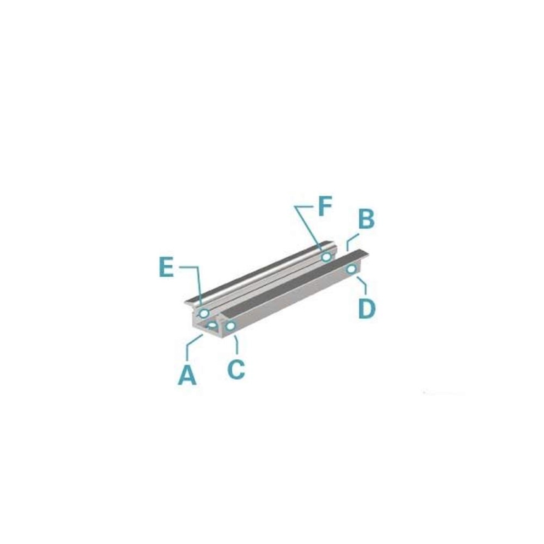Deko-Light Profil, T-Profil flach ET-01-05, 5 - 5,7 mm LED Stripes, Aluminium, Silber, Eloxiert, Tiefe: 2000 mm