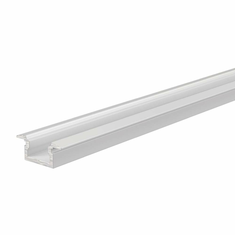 Deko-Light Profil, T-Profil flach ET-01-05, 5 - 5,7 mm LED Stripes, Aluminium, Weiß, Tiefe: 2000 mm, Breite: 14