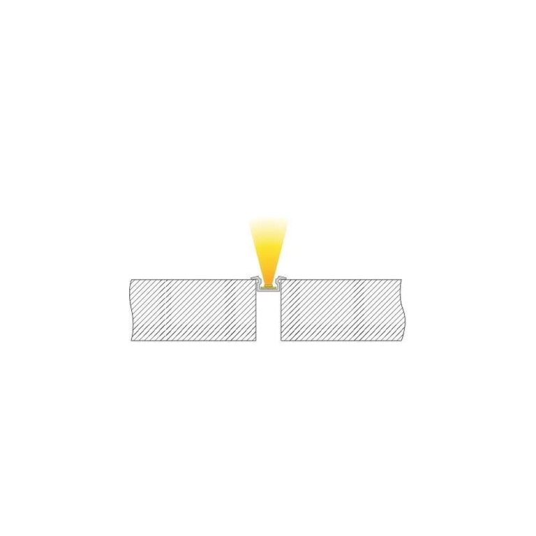 Deko-Light Profil, T-Profil flach ET-01-05, 5 - 5,7 mm LED Stripes, Aluminium, Weiß, Tiefe: 2000 mm, Breite: 14