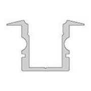 Profil, T-Profil hoch ET-02-08, 8 - 9,3 mm LED Stripes, Aluminium, Schwarz, Eloxiert, Tiefe: 2000 mm